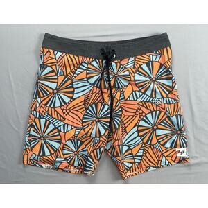 Billabong Platinum-X Sundays Quick Dry Board Shorts. Abstract Floral, Men's 32.